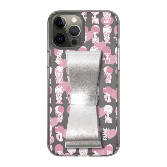 Slim Protection Case - STAND & RING RIBBON Silver［ Rune Naito - RUNE Girl Kids ］