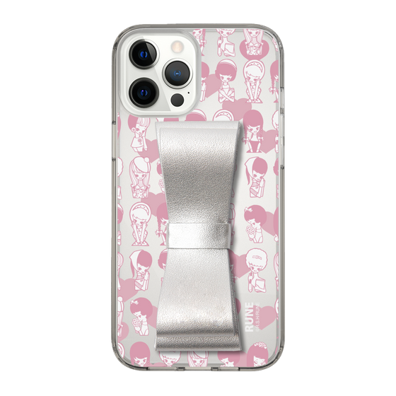 Slim Protection Case - STAND & RING RIBBON Silver［ Rune Naito - RUNE Girl Kids ］