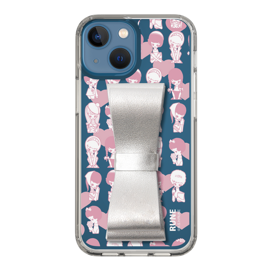 Slim Protection Case - STAND & RING RIBBON Silver［ Rune Naito - RUNE Girl Kids ］