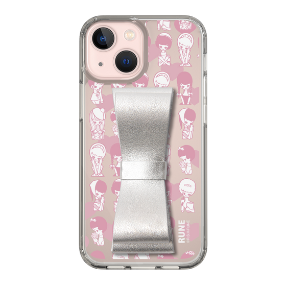 Slim Protection Case - STAND & RING RIBBON Silver［ Rune Naito - RUNE Girl Kids ］