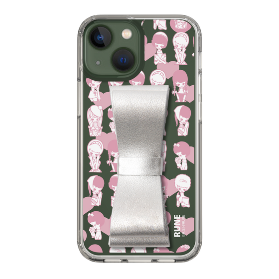 Slim Protection Case - STAND & RING RIBBON Silver［ Rune Naito - RUNE Girl Kids ］