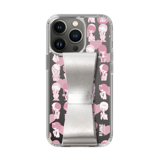 Slim Protection Case - STAND & RING RIBBON Silver［ Rune Naito - RUNE Girl Kids ］
