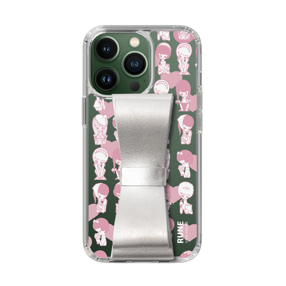 Slim Protection Case - STAND & RING RIBBON Silver［ Rune Naito - RUNE Girl Kids ］