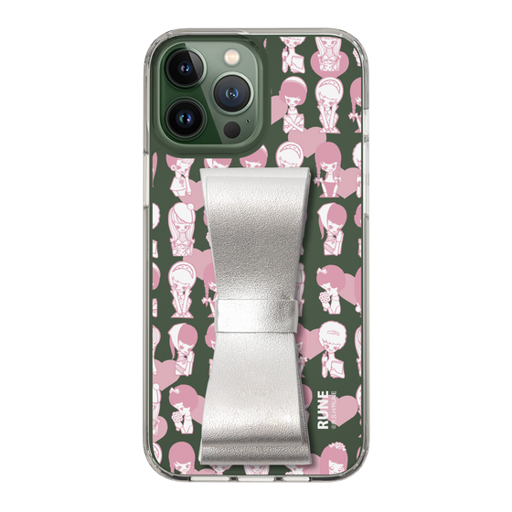 Slim Protection Case - STAND & RING RIBBON Silver［ Rune Naito - RUNE Girl Kids ］
