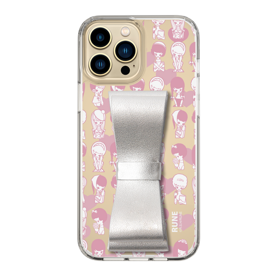 Slim Protection Case - STAND & RING RIBBON Silver［ Rune Naito - RUNE Girl Kids ］
