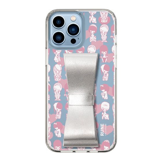 Slim Protection Case - STAND & RING RIBBON Silver［ Rune Naito - RUNE Girl Kids ］