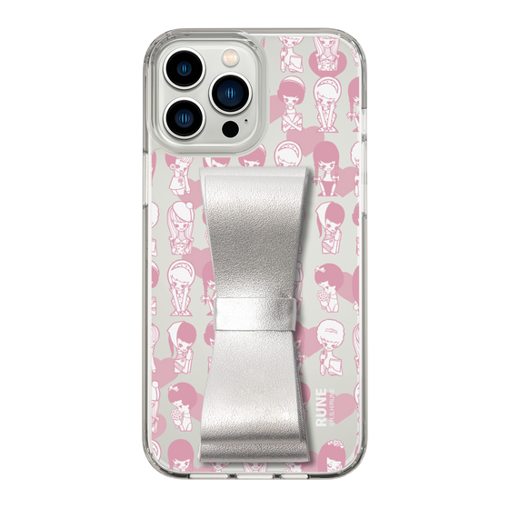 Slim Protection Case - STAND & RING RIBBON Silver［ Rune Naito - RUNE Girl Kids ］