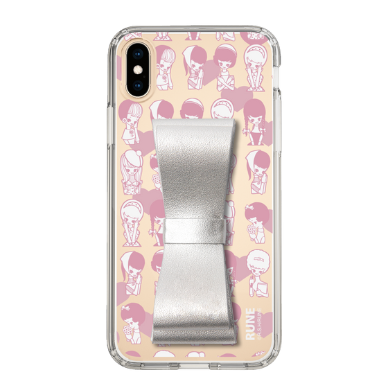 Slim Protection Case - STAND & RING RIBBON Silver［ Rune Naito - RUNE Girl Kids ］