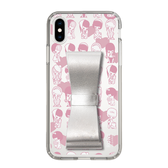 Slim Protection Case - STAND & RING RIBBON Silver［ Rune Naito - RUNE Girl Kids ］