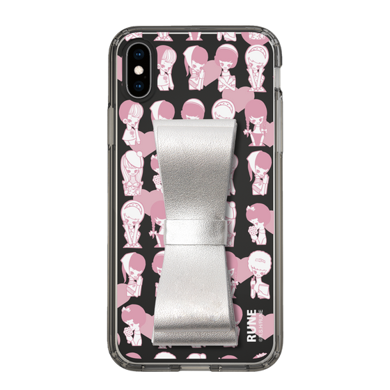 Slim Protection Case - STAND & RING RIBBON Silver［ Rune Naito - RUNE Girl Kids ］