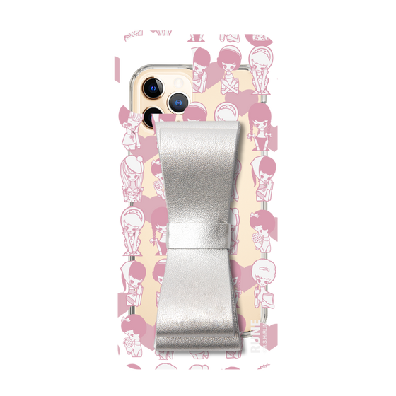Slim Protection Case - STAND & RING RIBBON Silver［ Rune Naito - RUNE Girl Kids ］