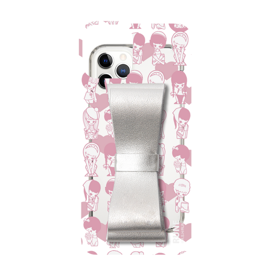 Slim Protection Case - STAND & RING RIBBON Silver［ Rune Naito - RUNE Girl Kids ］