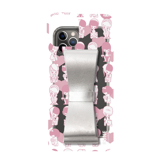 Slim Protection Case - STAND & RING RIBBON Silver［ Rune Naito - RUNE Girl Kids ］