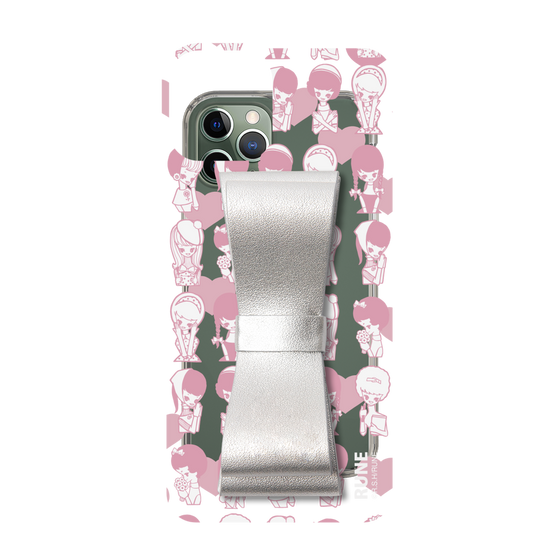 Slim Protection Case - STAND & RING RIBBON Silver［ Rune Naito - RUNE Girl Kids ］