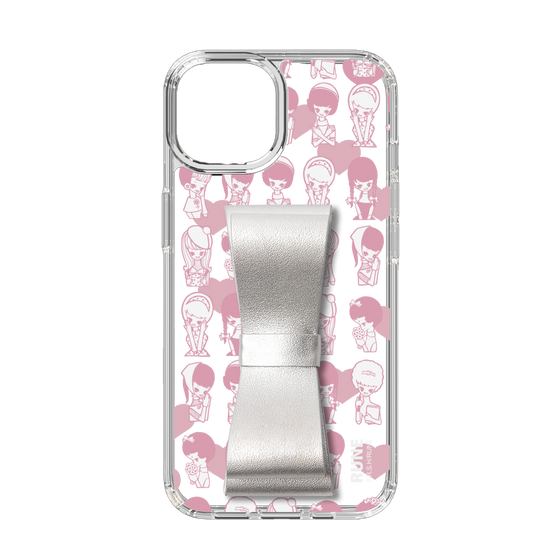 Slim Protection Case - STAND & RING RIBBON Silver［ Rune Naito - RUNE Girl Kids ］