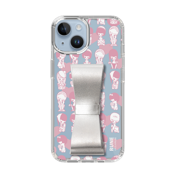 Slim Protection Case - STAND & RING RIBBON Silver［ Rune Naito - RUNE Girl Kids ］