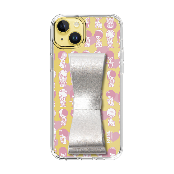 Slim Protection Case - STAND & RING RIBBON Silver［ Rune Naito - RUNE Girl Kids ］