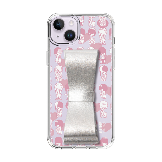 Slim Protection Case - STAND & RING RIBBON Silver［ Rune Naito - RUNE Girl Kids ］