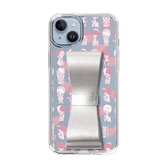 Slim Protection Case - STAND & RING RIBBON Silver［ Rune Naito - RUNE Girl Kids ］