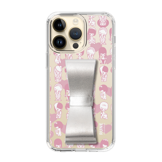 Slim Protection Case - STAND & RING RIBBON Silver［ Rune Naito - RUNE Girl Kids ］