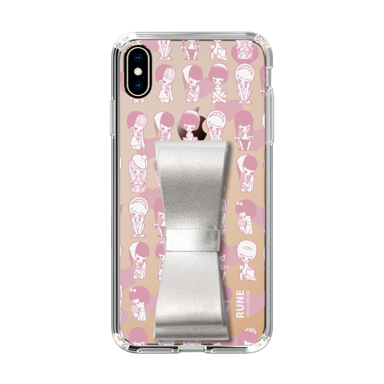 Slim Protection Case - STAND & RING RIBBON Silver［ Rune Naito - RUNE Girl Kids ］