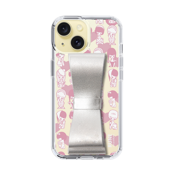 Slim Protection Case - STAND & RING RIBBON Silver［ Rune Naito - RUNE Girl Kids ］