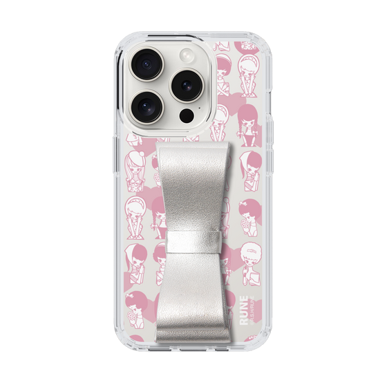 Slim Protection Case - STAND & RING RIBBON Silver［ Rune Naito - RUNE Girl Kids ］