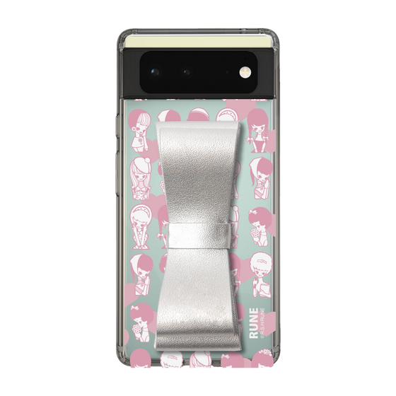 Slim Protection Case - STAND & RING RIBBON Silver［ Rune Naito - RUNE Girl Kids ］