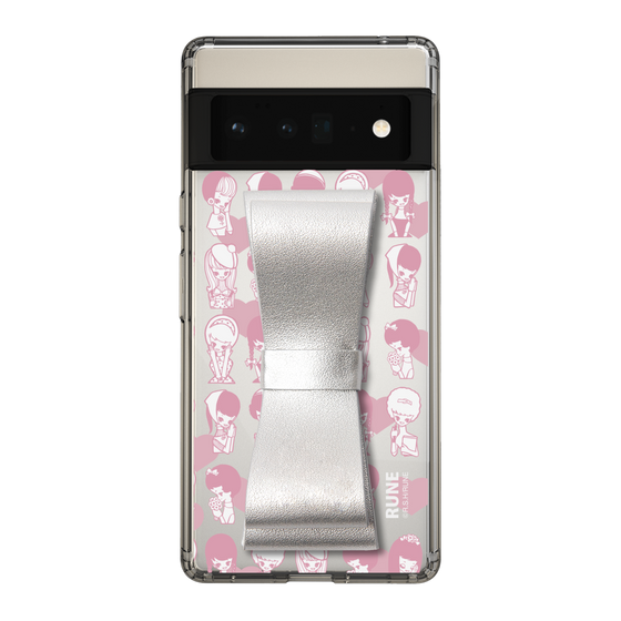 Slim Protection Case - STAND & RING RIBBON Silver［ Rune Naito - RUNE Girl Kids ］