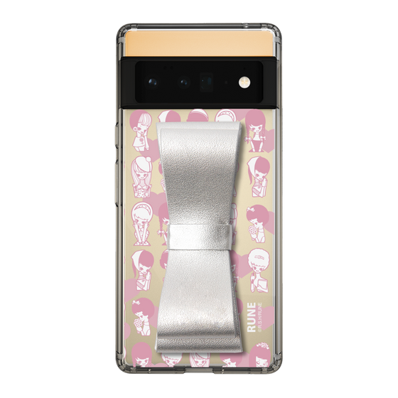 Slim Protection Case - STAND & RING RIBBON Silver［ Rune Naito - RUNE Girl Kids ］