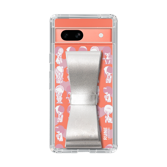 Slim Protection Case - STAND & RING RIBBON Silver［ Rune Naito - RUNE Girl Kids ］