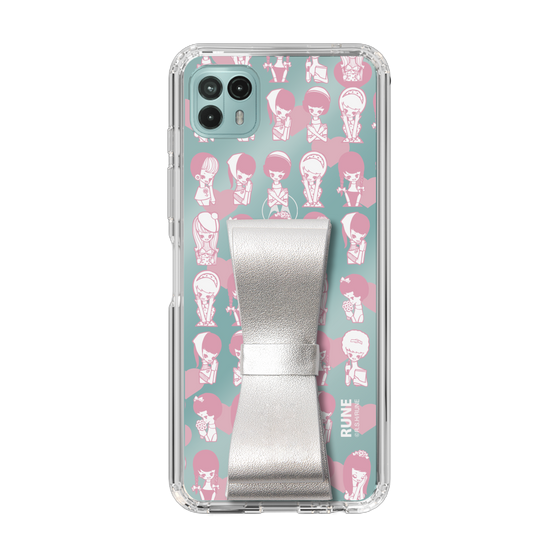 Slim Protection Case - STAND & RING RIBBON Silver［ Rune Naito - RUNE Girl Kids ］