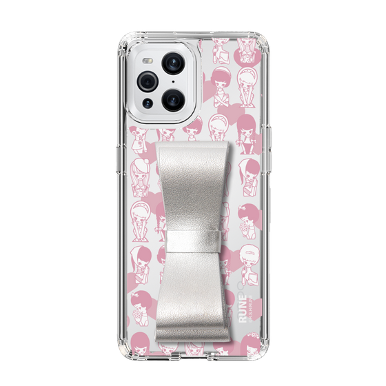 Slim Protection Case - STAND & RING RIBBON Silver［ Rune Naito - RUNE Girl Kids ］