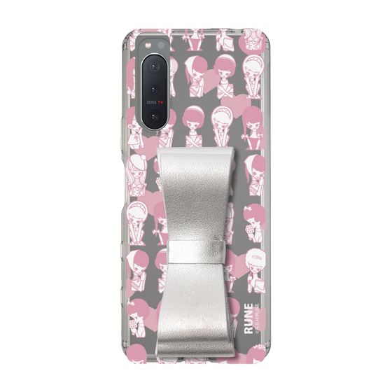 Slim Protection Case - STAND & RING RIBBON Silver［ Rune Naito - RUNE Girl Kids ］
