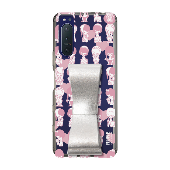 Slim Protection Case - STAND & RING RIBBON Silver［ Rune Naito - RUNE Girl Kids ］