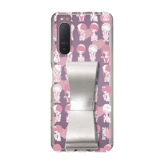 Slim Protection Case - STAND & RING RIBBON Silver［ Rune Naito - RUNE Girl Kids ］