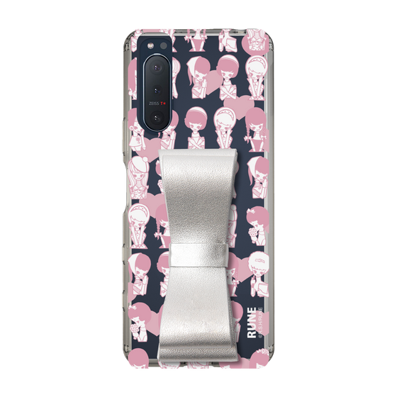 Slim Protection Case - STAND & RING RIBBON Silver［ Rune Naito - RUNE Girl Kids ］