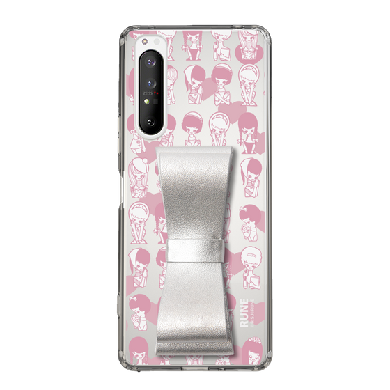 Slim Protection Case - STAND & RING RIBBON Silver［ Rune Naito - RUNE Girl Kids ］