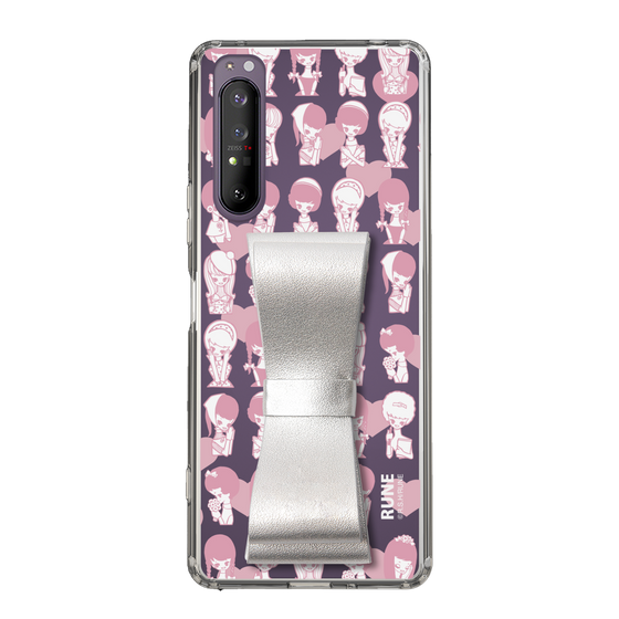 Slim Protection Case - STAND & RING RIBBON Silver［ Rune Naito - RUNE Girl Kids ］