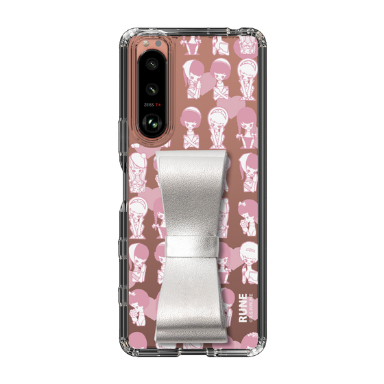 Slim Protection Case - STAND & RING RIBBON Silver［ Rune Naito - RUNE Girl Kids ］