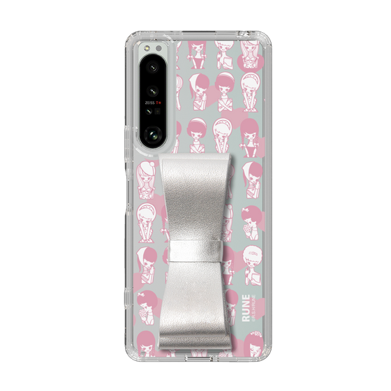 Slim Protection Case - STAND & RING RIBBON Silver［ Rune Naito - RUNE Girl Kids ］