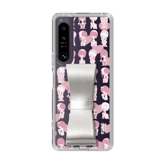 Slim Protection Case - STAND & RING RIBBON Silver［ Rune Naito - RUNE Girl Kids ］