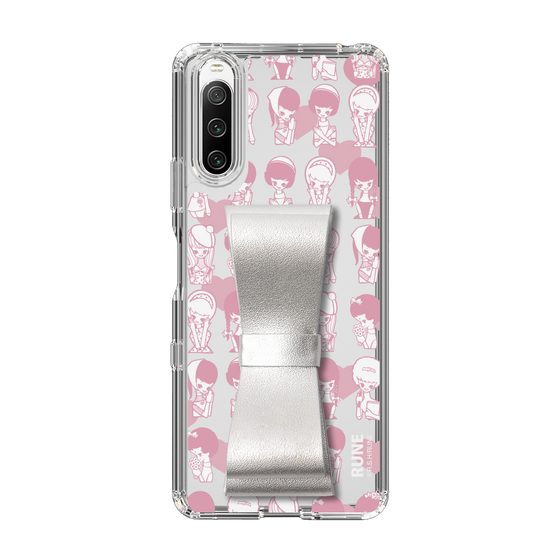 Slim Protection Case - STAND & RING RIBBON Silver［ Rune Naito - RUNE Girl Kids ］