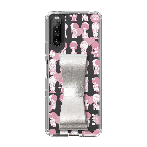Slim Protection Case - STAND & RING RIBBON Silver［ Rune Naito - RUNE Girl Kids ］