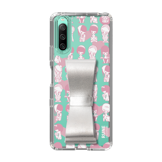 Slim Protection Case - STAND & RING RIBBON Silver［ Rune Naito - RUNE Girl Kids ］
