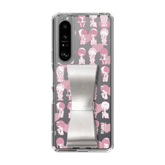 Slim Protection Case - STAND & RING RIBBON Silver［ Rune Naito - RUNE Girl Kids ］