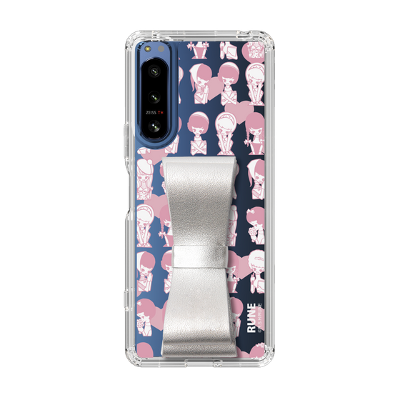 Slim Protection Case - STAND & RING RIBBON Silver［ Rune Naito - RUNE Girl Kids ］