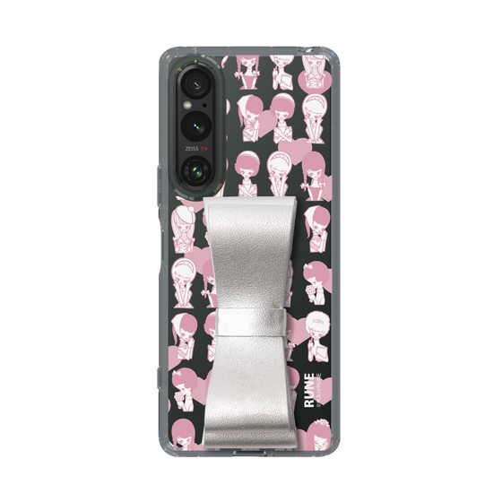 Slim Protection Case - STAND & RING RIBBON Silver［ Rune Naito - RUNE Girl Kids ］
