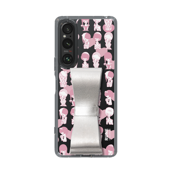 Slim Protection Case - STAND & RING RIBBON Silver［ Rune Naito - RUNE Girl Kids ］
