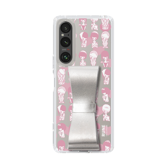 Slim Protection Case - STAND & RING RIBBON Silver［ Rune Naito - RUNE Girl Kids ］